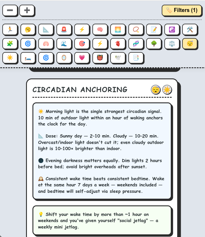 Knowledge cards - study mode